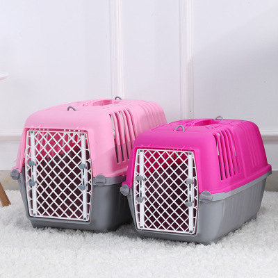 Plastic Flight Case for Pet Dogs and Cats Check-in Suitcase Size Model Size Dog Aviation Cage Portable Travel Suitcase