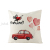 Valentine's Day Pillow Custom Nordic Pink Car Rose Linen Office Cushion Sofa Cushion Cross Hot Sale