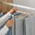 Multifunctional Pants Rack Household Multi-Layer Pants Wardrobe Seamless Retractable Folding Trouser Press Solid Wood Magic White Clothes Rack