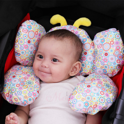 0-1 Years Old Baby Stroller Anti-Flat Head Baby Pillow Safety Seat Head Protection Pillow Travel Sleeping Baby Pillow D