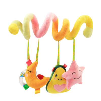 Baby Plush Fruit Bed around Car Pendant Decoration Bedside Wind Chimes Rattle Boys and Girls Toys-3 Years Old