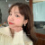 Cute Flocking Bow Bear Ear Studs Japanese Korean Cartoon Girl Earrings Autumn and Winter Wild Online Influencer Plush Ear Rings