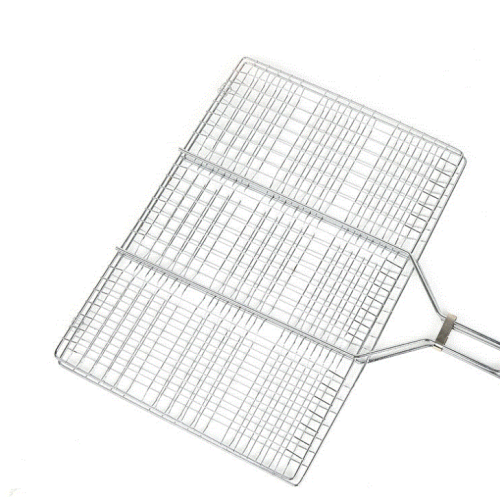square multi-purpose stainless steel grilled fish clip net clip barbecue fish racket grilled vegetable net clip