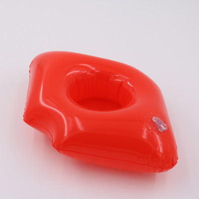 In Stock Ins Hot Sale New Red Lips Cup Holder Inflatable Water Coaster PVC Red Lips Cup Saucer