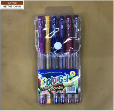   glitter color gel pen 6pcs  AF-3376-1