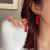 925 Sterling Silver Needle Red Chinese Style Stud Earrings Women's Lucky Lucky Earrings 2021 New Fashion Earrings