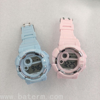 INS Style Unicorn Watch Simple Multi-Functional Sports Waterproof Student Watch Macaron Color Electronic Watch Fashion