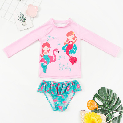 Children's Split Swimsuit Infant Cute Korean Bikini Swimsuit Amazon Girls Hot Sale Swimming Equipment Sets