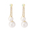 Festive Bright Red Pearl Earrings a 2-Piece Earrings Frosted Red Pearl Earrings Factory Direct Sales Large Pearl Earrings