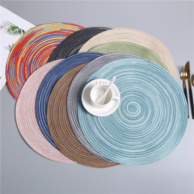 Dining Table Cushion round Placemat Household Tableware Mat Cup Mat Bowl Mat Heat Proof Mat Placemat Woven Placemat