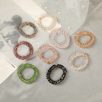 Korean Style Elastic Hair Ring Women's Stylish Hair Accessories Ins Mori Style Rubber Band Tie-up Hair Head Rope Bracelet Dual-Use Hair Band Wholesale