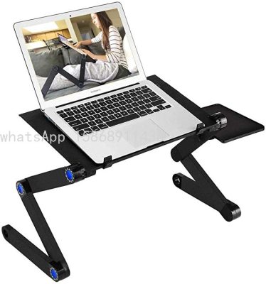 Adjustable Laptop Stand, Laptop Desk with 2 CPU Cooling USB Fans for Bed Aluminum Lap Workstation Desk