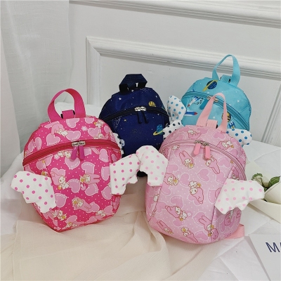 Wholesale New Foreign Trade Small Rocket Anti-Lost Children's Backpack Angel Little Wing Kindergarten Children's Schoolbag