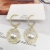 Luxury Super Fairy Elegant Pearl Earrings Female Personality Micro Inlaid Diamond Mesh Red Ear Ring Ear Rings