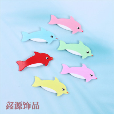 Cartoon Cute Dolphin Barrettes Children Baby Princess Hairpin Clip Side BB Clip Hair Accessories Children Student Headdress