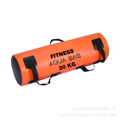 Fitting Water Bag Water Injection Weight-Bearing Cylindrical Water Bag Portable Rechargeable Water Injection Gas Weightlifting Bag Exercise Physical Fitness Training Bags
