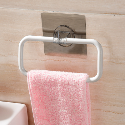 Square Strong Suction Cup Towel Rack Bathroom Wall-Mounted Towel Rack