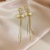 South Korea Dongdaemun Bow Opal Sterling Silver Needle All-Matching Fashion Trending Personality Trend Earrings Eardrops Women