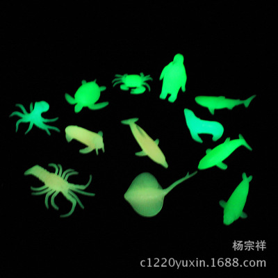 [Factory Direct Supply] Domestic and Foreign Trade Luminous Patch-Plastic Luminous Simulation Marine Animals