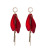 Rose Petals High Profile Large Earrings Sterling Silver Needle Long Graceful Online Influencer Tassel Earrings Red Female Earrings