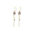 925 Silver Needle Purple Full Rhinestone Tassel Earrings Fashion New Star All-Match Earrings Ins Style Trending Earrings
