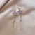 925 Silver Needle Purple Full Rhinestone Tassel Earrings Fashion New Star All-Match Earrings Ins Style Trending Earrings