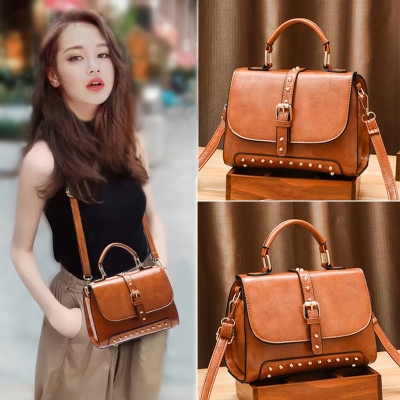 2020 Women's Bag New Fashionable Korean Style Handbag Women's Fashionable All-Match Large Capacity Retro Shoulder Messenger Bag
