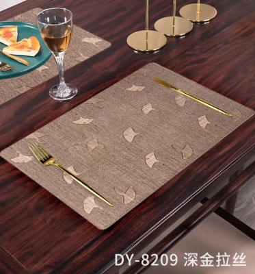 Brushed Gold Silver Placemat PVC Placemat