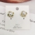 Sterling Silver Needle New Fashion Korean Surround Zirconium Diamond Pearl Stud Earrings for Women Refined and Simple Temperament Wild Ear Rings