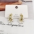 South Korea Dongdaemun Exaggerated Trendy C- Shaped Pearl Flower Earrings 925 Silver Needle Elegant High Sense Fashion Ear Jewelry