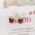 Heart-Shaped Red Dripping Oil Transparent Heart and Circle Eyelet Earrings Temperament Kawaii Female