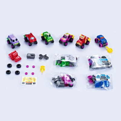 Specializing in the Production of Plastic Gifts Small Toys 6 Assembled Tingli off-Road Racing Capsule Toy Capsules Kinder Joy Toys