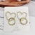 Earrings Korean Temperament Silver Ear Studs Anti-Allergy Diamond Exaggerated Light Extravagant Love Heart Ring Ear Studs Earrings for Women