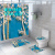 STAR MAT Ins Series Four-Piece Floor Mat Shower Curtain Waterproof Three-Piece Floor Mat Bathroom Curtain