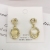 Sterling Silver Needle Three-Dimensional Geometric Opal Rhinestone Earrings Stud Earrings All-Match Simple Earrings Women's
