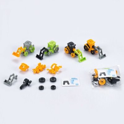 Specializing in the Production of Plastic Assembled Small Toys Assembly Engineering Vehicle Assembled DIY Kinder Joy Capsule Toy Small Gifts