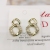 Sterling Silver Needle French Geometric Diamond Metal Pearl Earrings Ear Studs Temperament Fashion Earrings Women