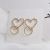 Earrings Korean Temperament Silver Ear Studs Anti-Allergy Diamond Exaggerated Light Extravagant Love Heart Ring Ear Studs Earrings for Women