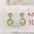 Sterling Silver Needle Three-Dimensional Geometric Opal Rhinestone Earrings Stud Earrings All-Match Simple Earrings Women's