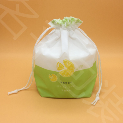 Pay-as-You-Go Facial Tissue Bag Soft Towel Bags Tissue Face Cloth Rope Drawstring Bag Plastic Packaging Bag Storage