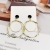 Sterling Silver Needle Irregular Circles Earrings for Women Hong Kong Style Ear Studs Korean Refined Wild Earrings