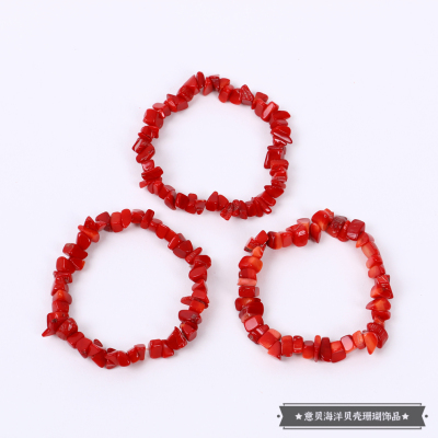 Sea Bamboo Coral Size Irregular Oval Shape Cylindrical Barrel Beads Cut Ornament Handmade DIY Beaded Bracelet