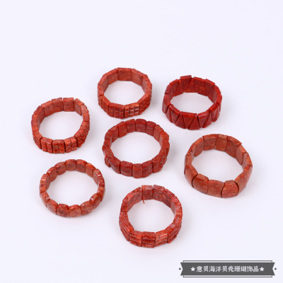 Warring States Red Color Matching Agate for Both Male and Female Elastic Bracelet Bracelet Southern Red Agate Manual Various Styles