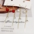 Sterling Silver Needle Red Pearl Long Tassel Ear Ring, Festive Earrings Japanese and Korean Trend Fashionable and Versatile Earrings