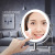 Wall-Mounted 8-Inch with Light Fill Light Mirror Foldable Double-Sided Mirror 5 Times Magnification Led Make-up Mirror