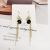 Blue Crystal Earrings Fashionable Long Tassel Earrings All-Match Ear Jewelry