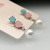 Rongyu Korean Style Fashion Inlaid Protein Gem Precious Shell Bead Earrings Bohemian Antique Pearl Drop Earrings
