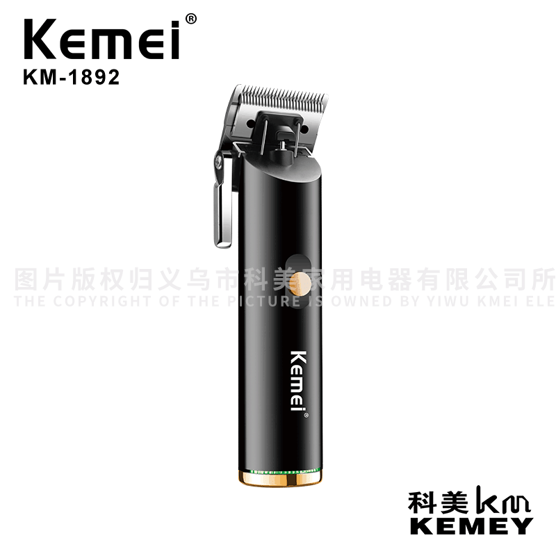 Cross-Border Factory Direct Supply Electric Clipper Komei Hair Clipper KM-1892 Electric Clipper Lithium Battery USB Charging