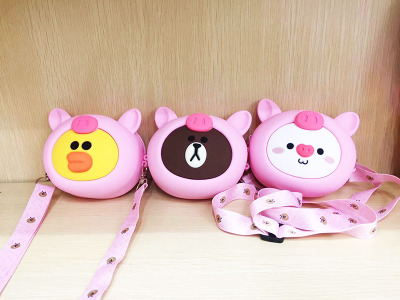 Silicone Bag Coin Purse Pink Pig Bag Toy Bag