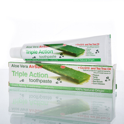 Aloe Triple Protection Toothpaste Fresh Breath Green Toothpaste Oral Cleaning Care Toothpaste Wholesale